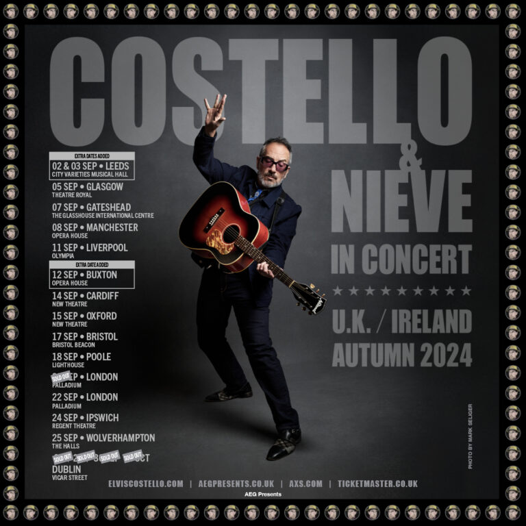 ELVIS COSTELLO & STEVE NIEVE September Tour Including London Palladium